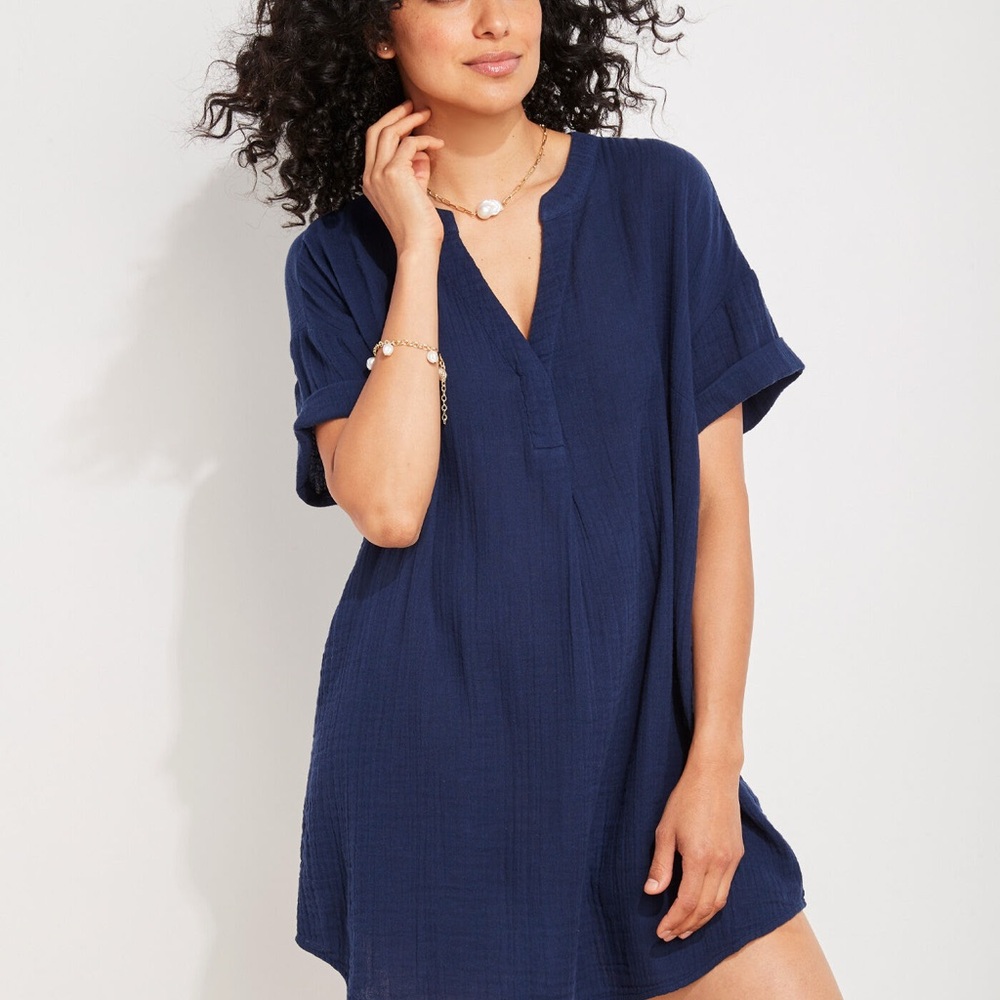 Vineyard Vines Women's Navy Tunic Top
